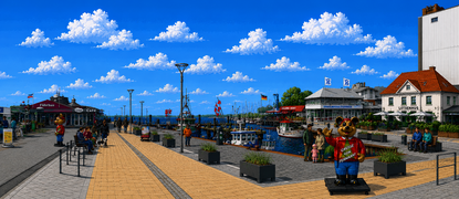 Burgstaaken-Hafen mit U-Boot-Museum